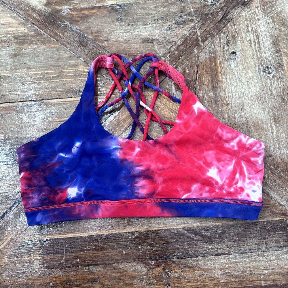 Constantly Varied Gear Dye Hard Butterfly Back Sports Bra CVG Size Large Red